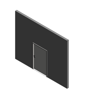 單扇鋼製門_分離式水平鎖_旗型鉸鏈_外掛式門弓器