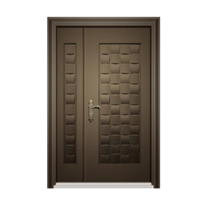 雙扇鋼製門_平推鎖_自動地鉸鏈