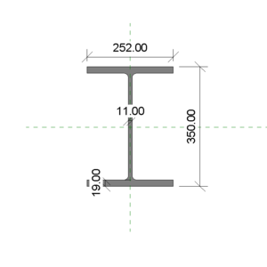 H型鋼 350x252x11x19_V20