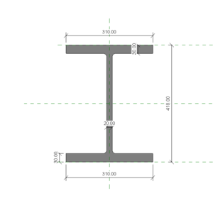 H型鋼 418x310x20x30_V20