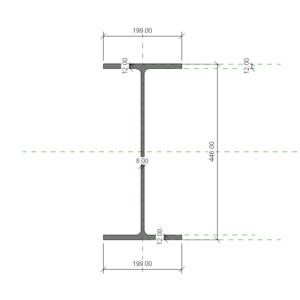 H型鋼 446x199x8x12_v20