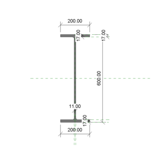 H型鋼 600x200x11x17_V20