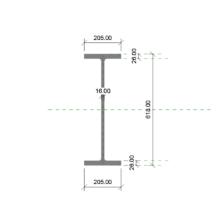 H型鋼 618x205x16x26_V20