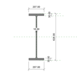 H型鋼 626x207x18x30_V20