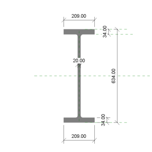 H型鋼 634x209x20x34_V20