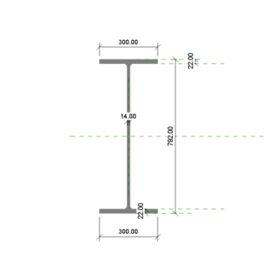 H型鋼 792x300x14x22_V20