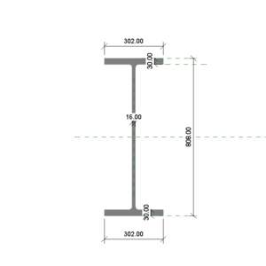 H型鋼 808x302x16x30_V20
