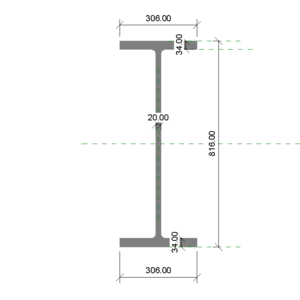 H型鋼 816x306x20x34_V20