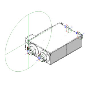 日立全熱交換器Y型風量等級：150 m3/h_V18
