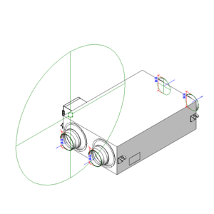 日立全熱交換器Z型風量等級：150 m3/h_V18