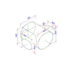 橢圓形滑軌十字-滑動接頭_V18