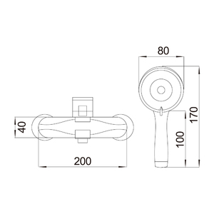凱樂KARAT_F-F2701ST不鏽鋼沐浴龍頭_V22