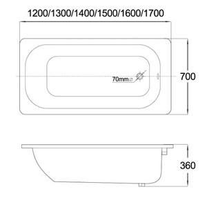 凱樂KARAT_V-60A鋼板琺瑯浴缸(搪瓷浴缸)_V22